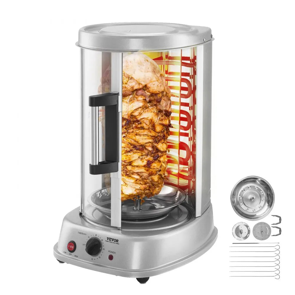 VEVOR Electric Shawarma Grill Machine – Stainless Steel Vertical Rotisserie