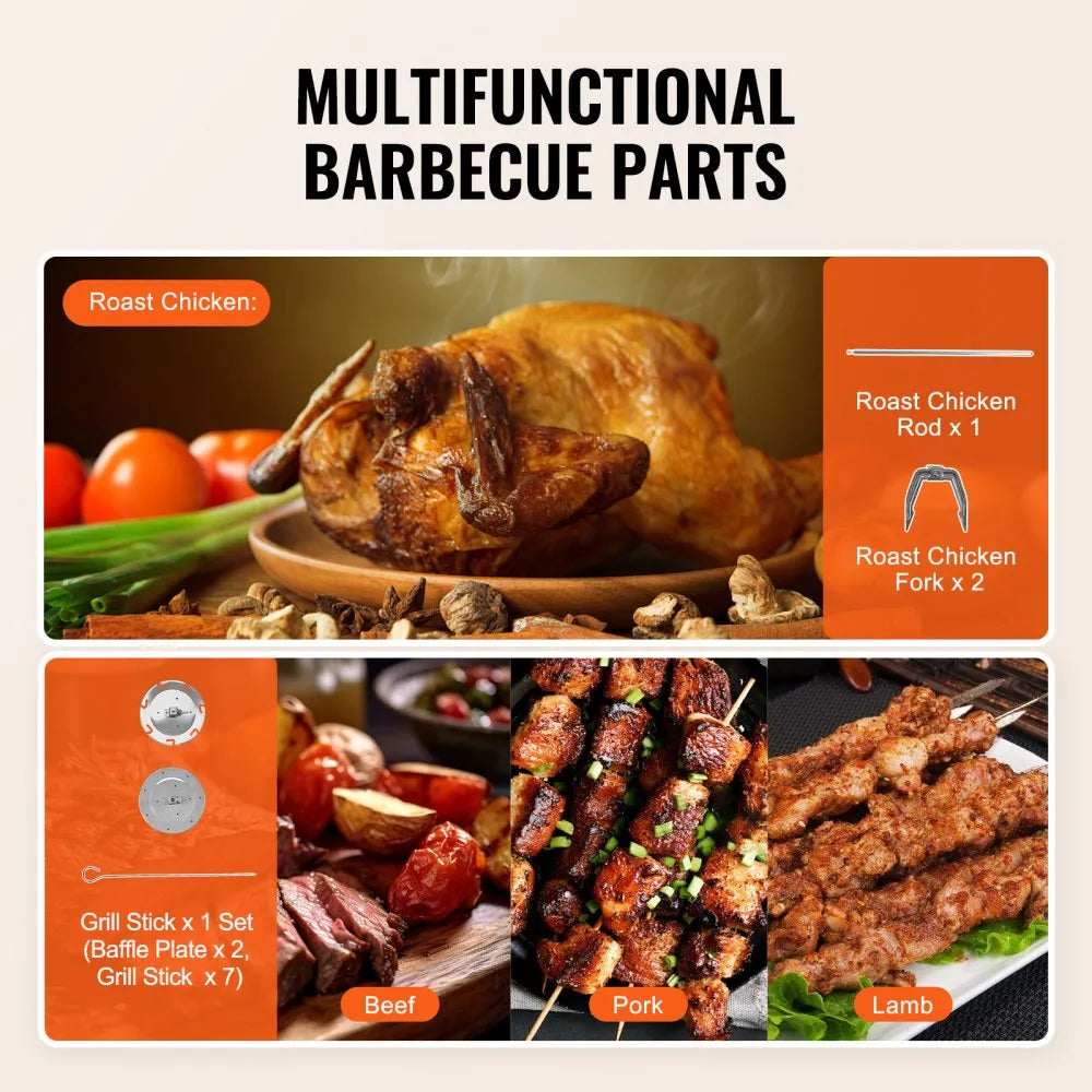 VEVOR Electric Shawarma Grill Machine – Stainless Steel Vertical Rotisserie