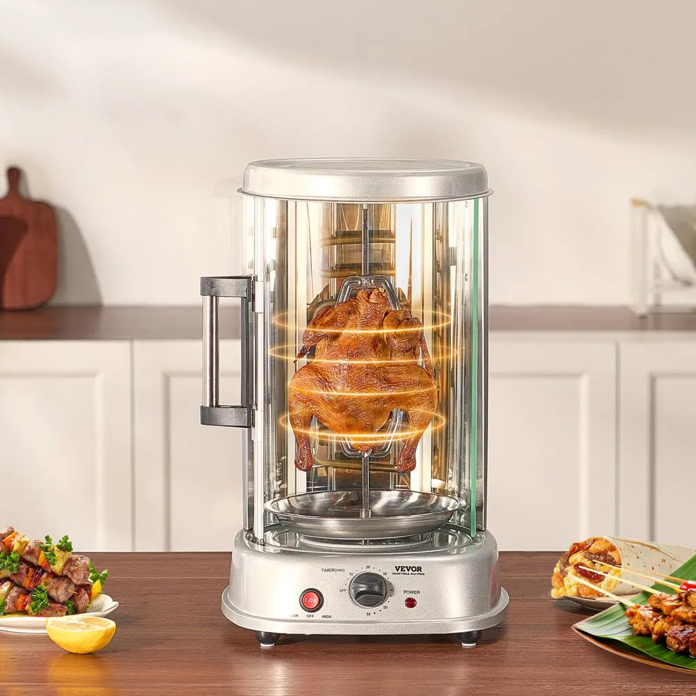 VEVOR Electric Shawarma Grill Machine – Stainless Steel Vertical Rotisserie