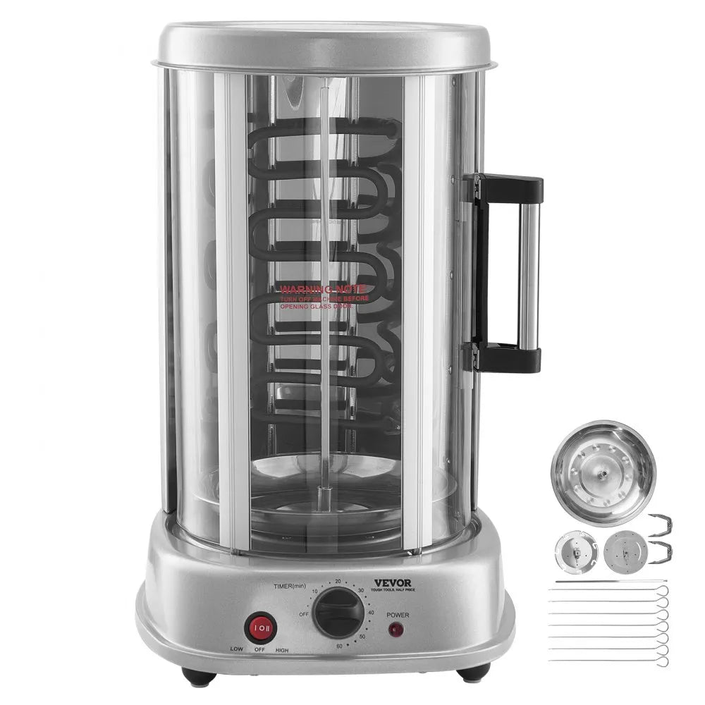 VEVOR Electric Shawarma Grill Machine – Stainless Steel Vertical Rotisserie